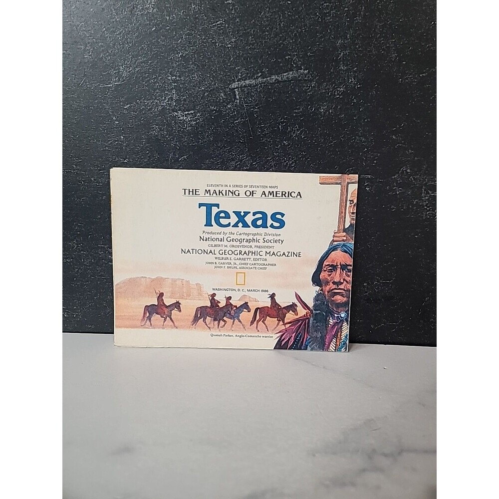 National Geographic Map The Making of America Texas March 1986